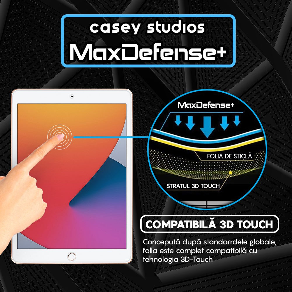 Folie Sticla MaxDefense+ - iPad Air 2/1/iPad 6/5 9.7" - Clear