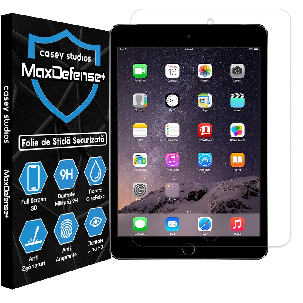 Folie Sticla MaxDefense+ - iPad Mini 3/2/1 7.9" - Clear