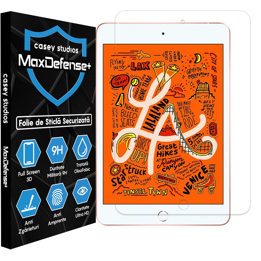 Folie Sticla MaxDefense+ - iPad Mini 5/4 2019 7.9" - Clear
