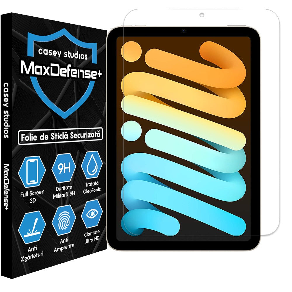 Folie Sticla MaxDefense+ - iPad Mini 6/Mini 7 8.3" - Clear