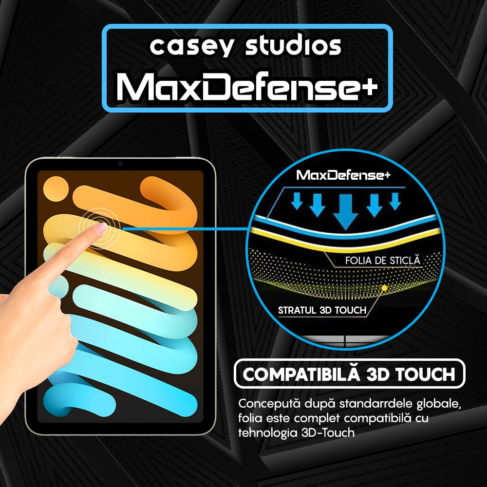 Folie Sticla MaxDefense+ - iPad Mini 6/Mini 7 8.3" - Clear