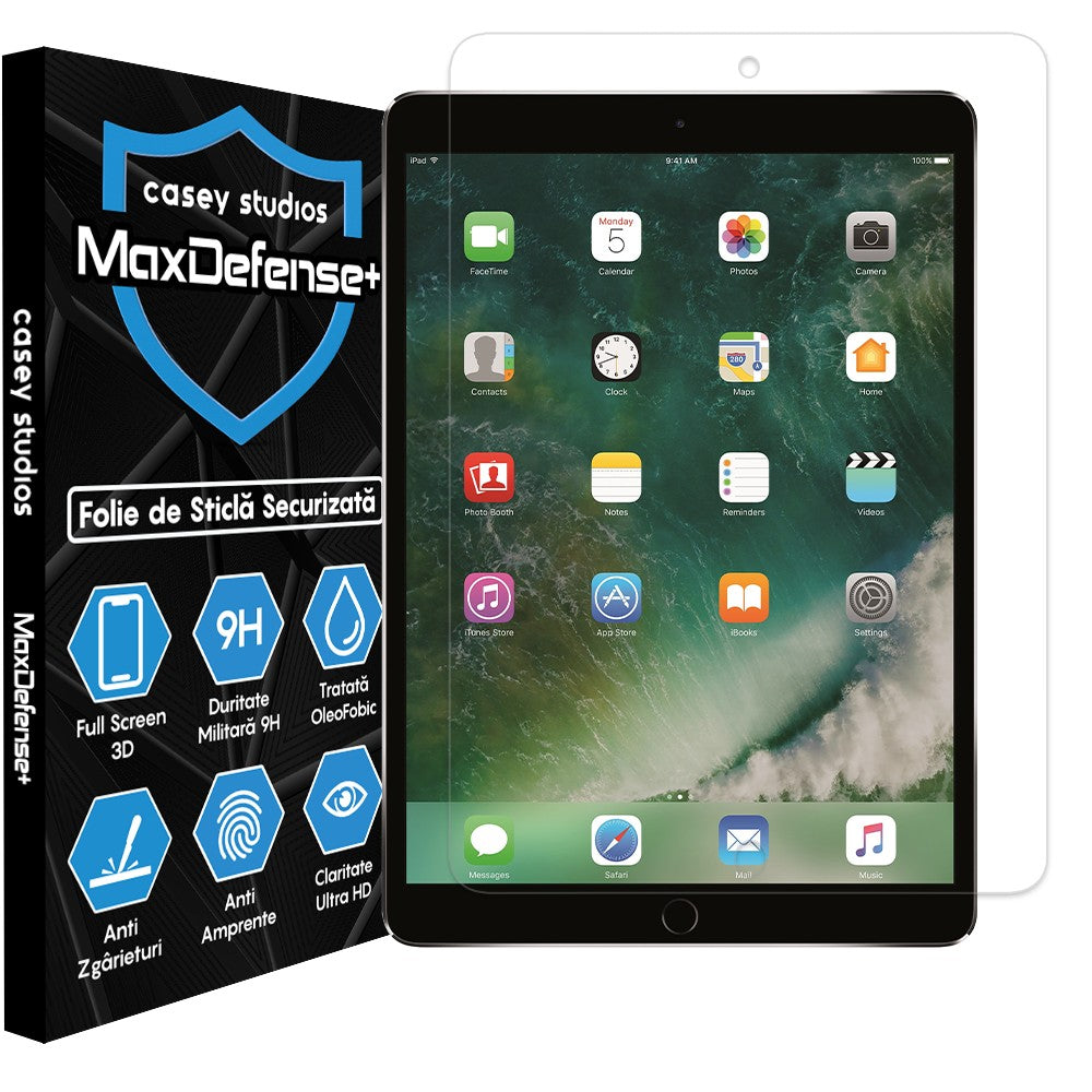 Folie Sticla MaxDefense+ - iPad Pro 10.5/Air 3 2019 10.5" - Clear