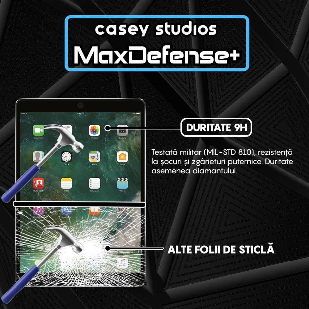 Folie Sticla MaxDefense+ - iPad Pro 10.5/Air 3 2019 10.5" - Clear