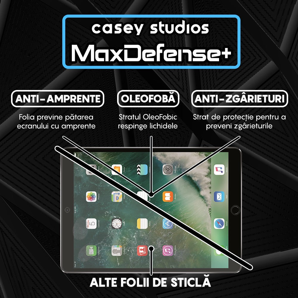 Folie Sticla MaxDefense+ - iPad Pro 10.5/Air 3 2019 10.5" - Clear