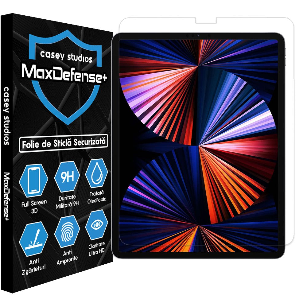 Folie Sticla MaxDefense+ - iPad Pro 12.9" 2021/2020/2018 - Clear