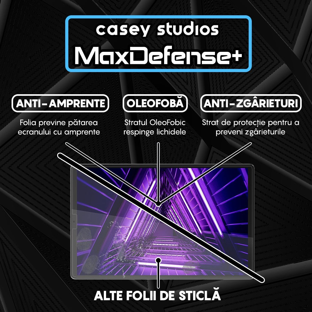 Folie Sticla MaxDefense+ - Lenovo Tab M10 FHD Plus 10.3" (TB-X606/TB-X606F) - Clear