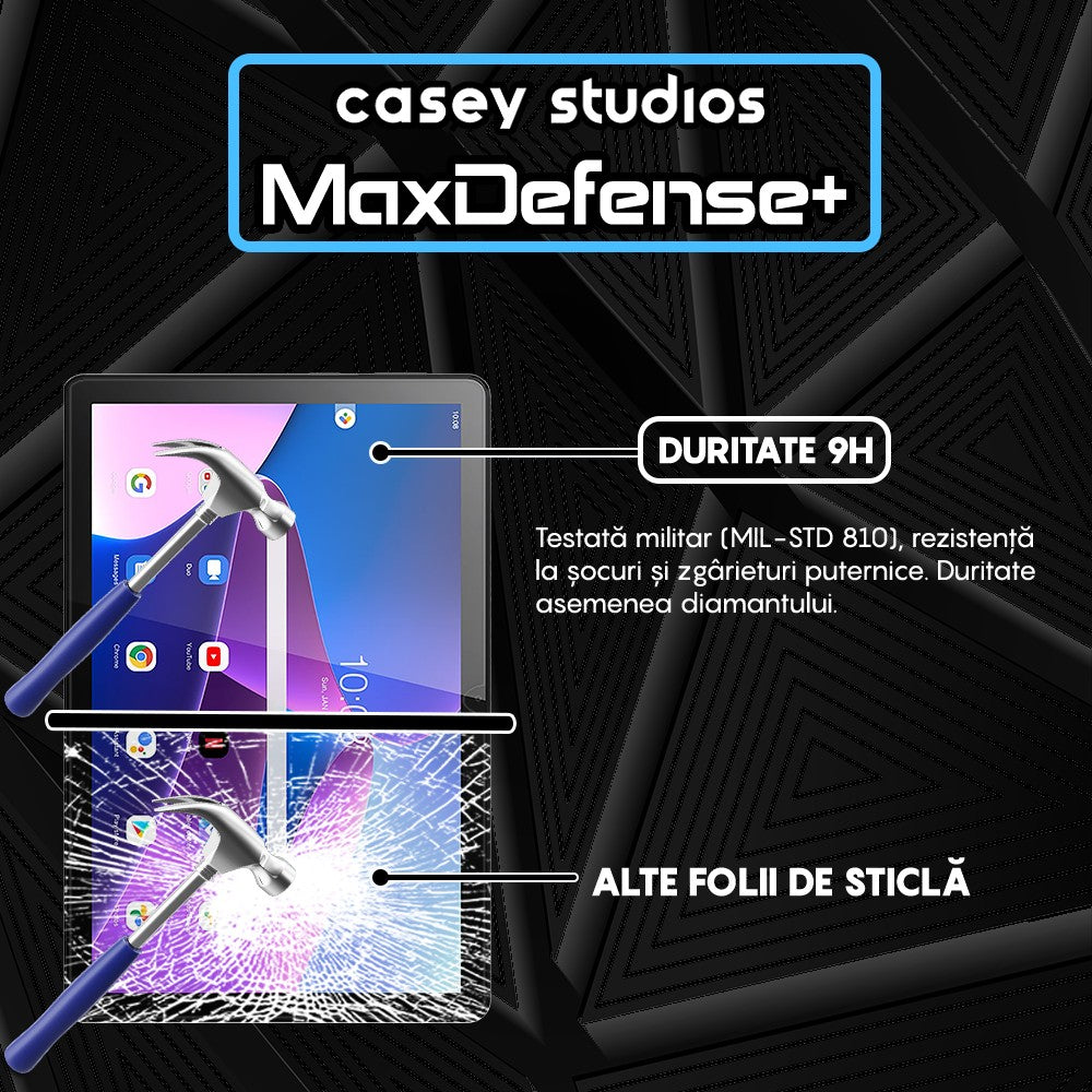 Folie Sticla MaxDefense+ - Lenovo Tab M10 Plus Gen 3 2022 10.6" (TB-328FU) - Clear