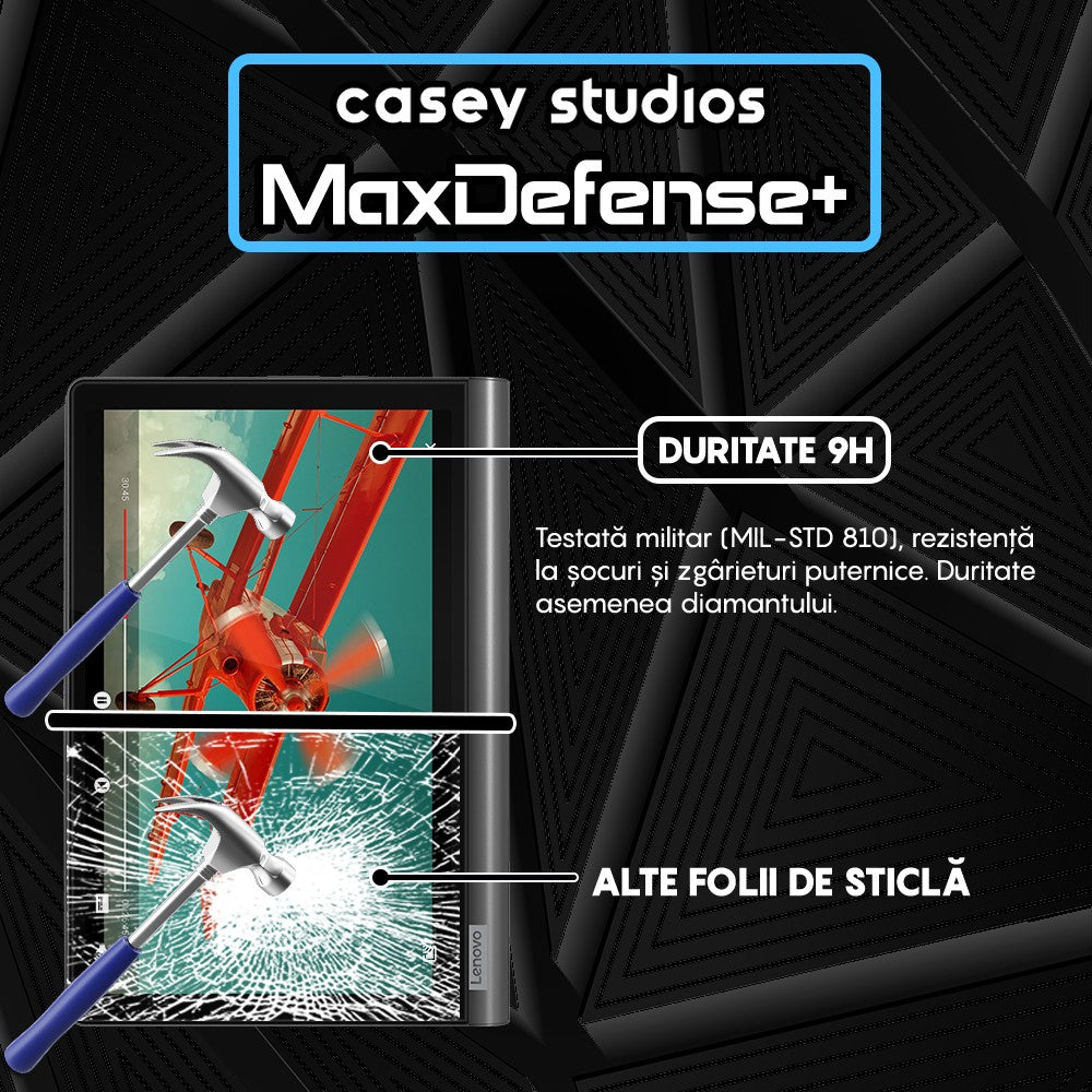 Folie Sticla MaxDefense+ - Lenovo Yoga Smart Tab 10.1" (YT-X705F) - Clear