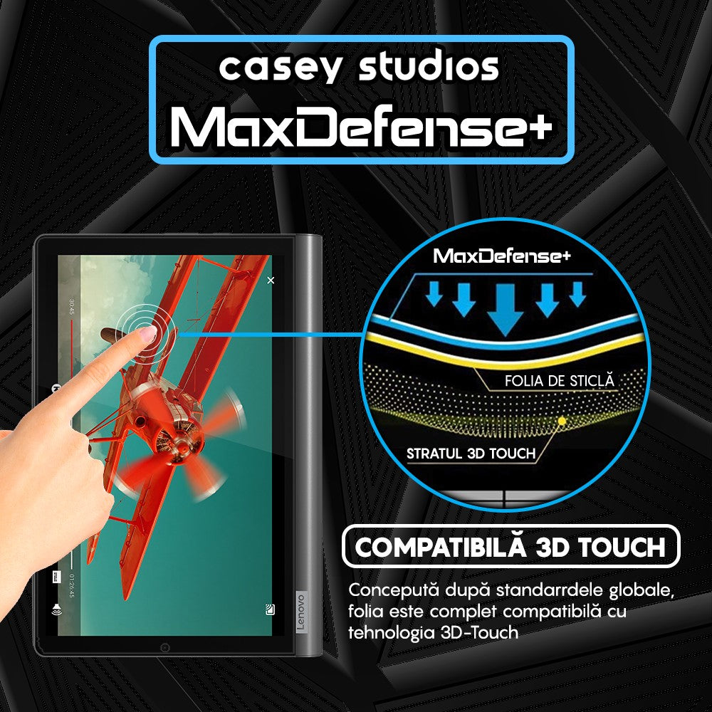 Folie Sticla MaxDefense+ - Lenovo Yoga Smart Tab 10.1" (YT-X705F) - Clear