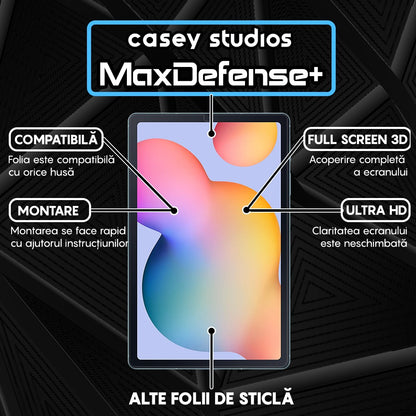 Folie Sticla MaxDefense+ - Samsung Galaxy Tab S6 Lite 2022 10.4" (P610/P613/P615/P619) - Clear