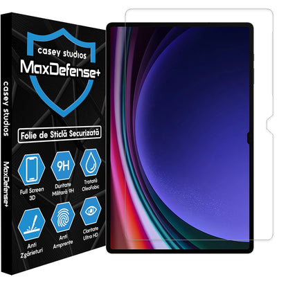 Folie Sticla MaxDefense+ - Samsung Galaxy Tab S9 Ultra/S8 Ultra 5G/S8 Ultra 14.6" (X900/X906/X910/X916B/X918U) - Clear