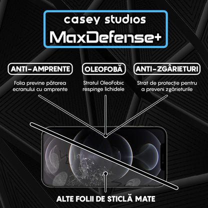 Folie Sticla MaxDefense+ - iPhone 12/12 Pro - Matte