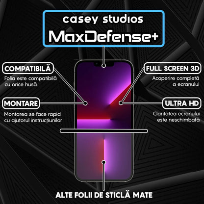 Folie Sticla MaxDefense+ - iPhone 13 Pro Max - Matte