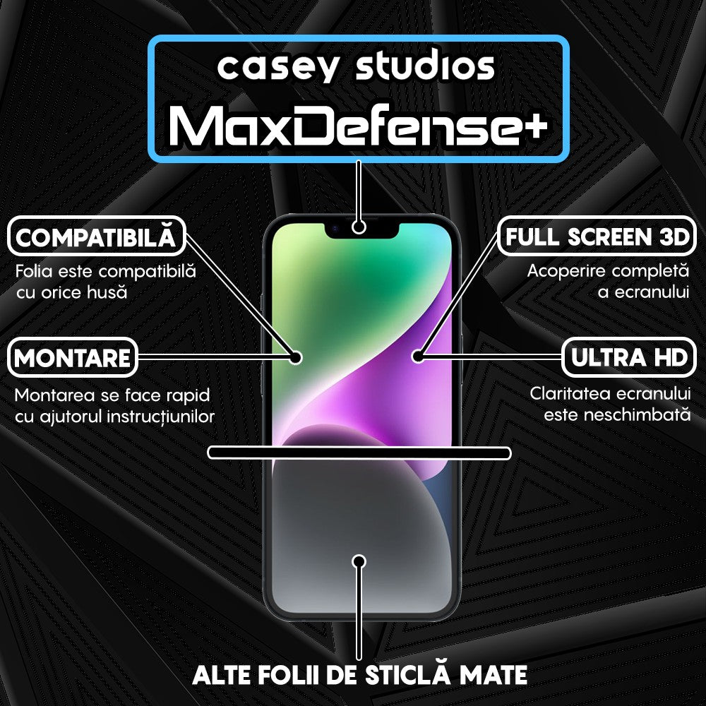 Folie Sticla MaxDefense+ - iPhone 14 Plus - Matte