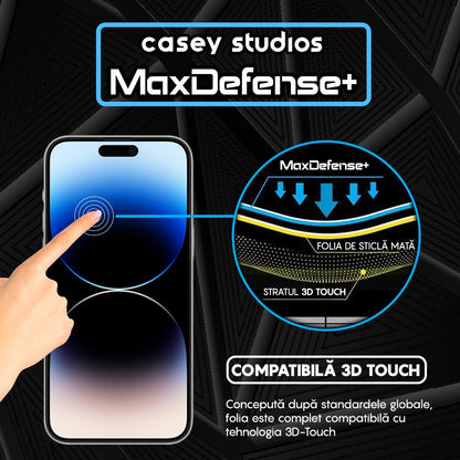 Folie Sticla MaxDefense+ - iPhone 14 Pro Max - Matte