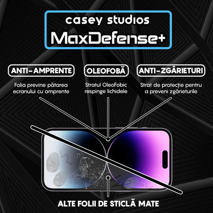 Folie Sticla MaxDefense+ - iPhone 14 Pro - Matte