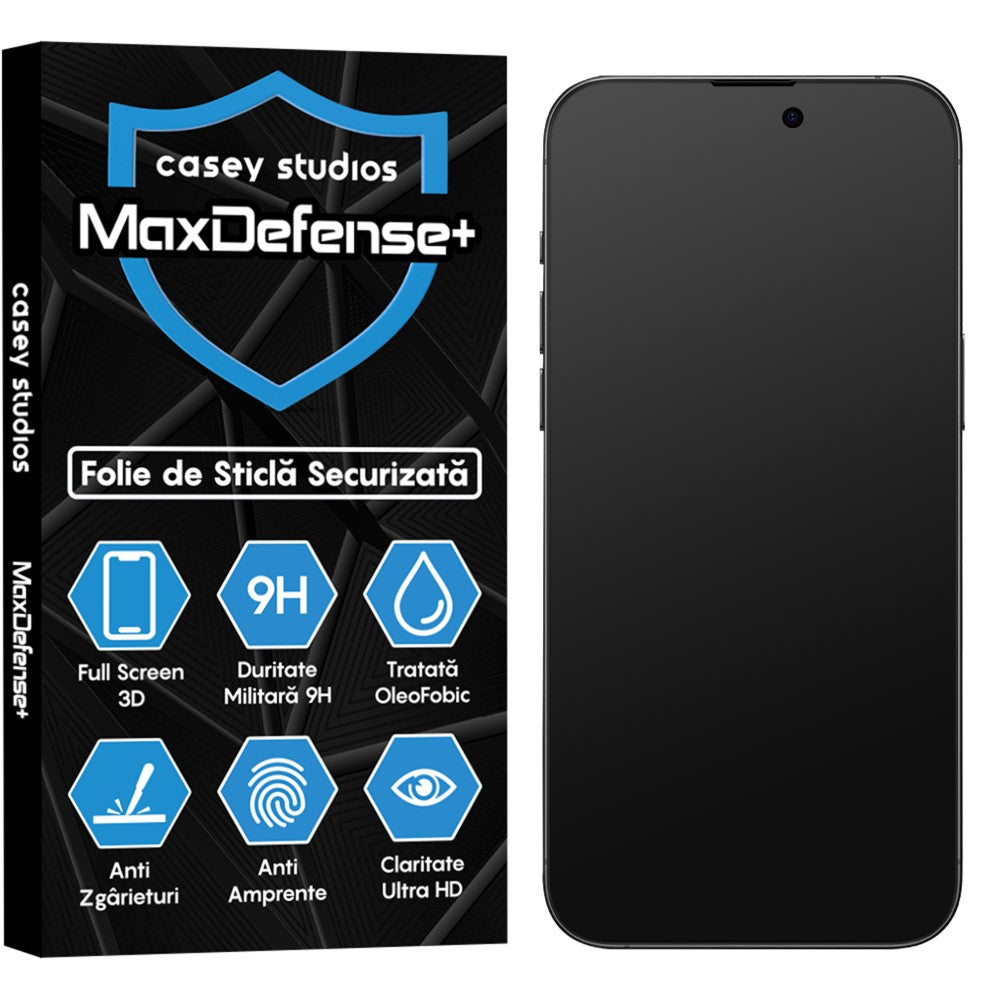Folie Sticla MaxDefense+ - iPhone 15 Pro Max - Matte