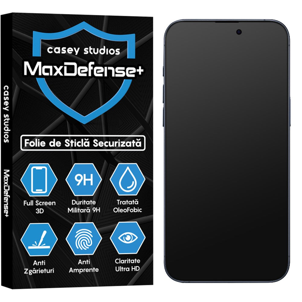 Folie Sticla MaxDefense+ - iPhone 15 Pro - Matte