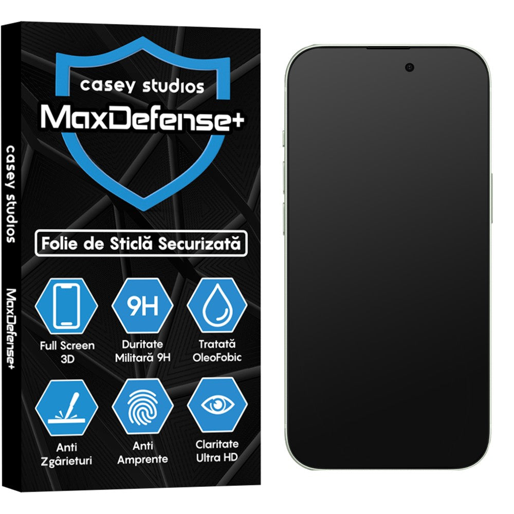 Folie Sticla MaxDefense+ - iPhone 15 - Matte