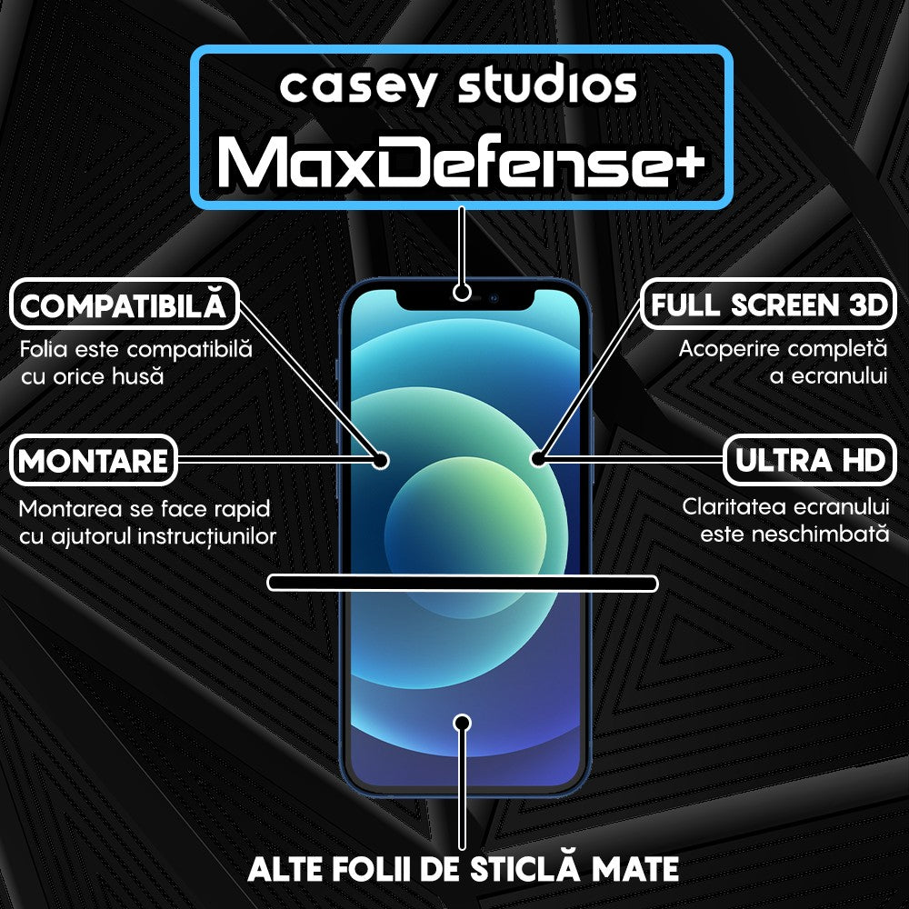 Folie Sticla MaxDefense+ - iPhone 12 Mini - Matte