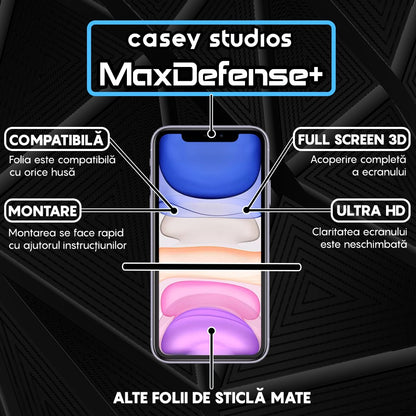 Folie Sticla MaxDefense+ - iPhone 11 Pro Max - Matte