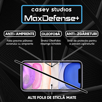 Folie Sticla MaxDefense+ - iPhone 11 Pro Max - Matte