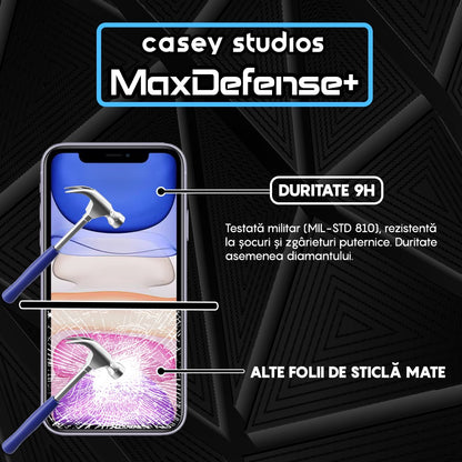 Folie Sticla MaxDefense+ - iPhone 11 Pro Max - Matte