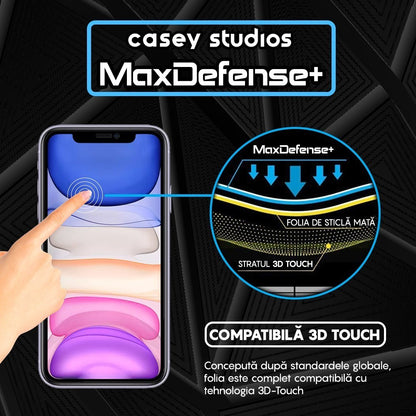 Folie Sticla MaxDefense+ - iPhone 11 Pro Max - Matte