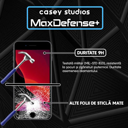 Folie Sticla MaxDefense+ - iPhone 7 Plus/8 Plus - Matte