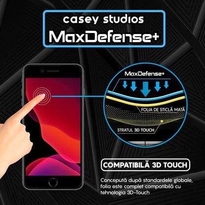 Folie Sticla MaxDefense+ - iPhone 7 Plus/8 Plus - Matte