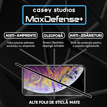 Folie Sticla MaxDefense+ - iPhone XS Max - Matte