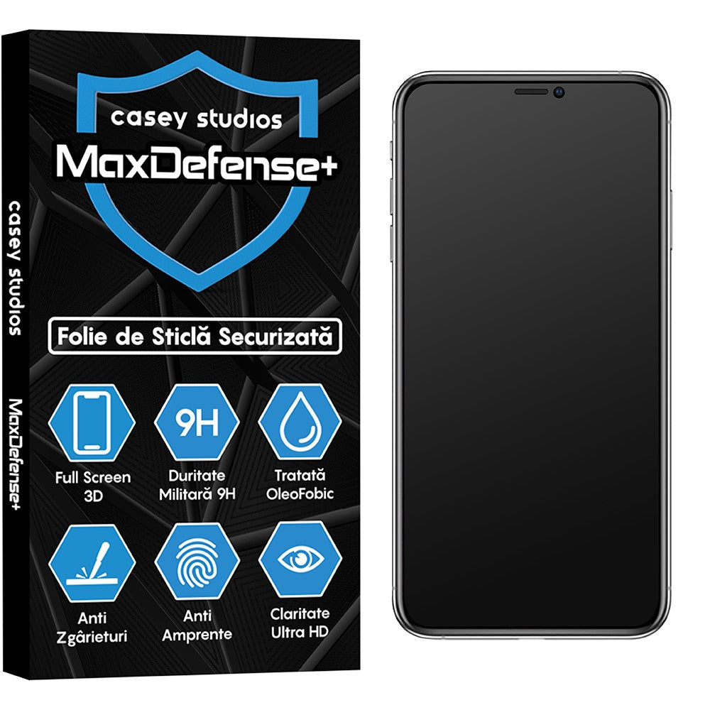 Folie Sticla MaxDefense+ - iPhone X/XS - Matte