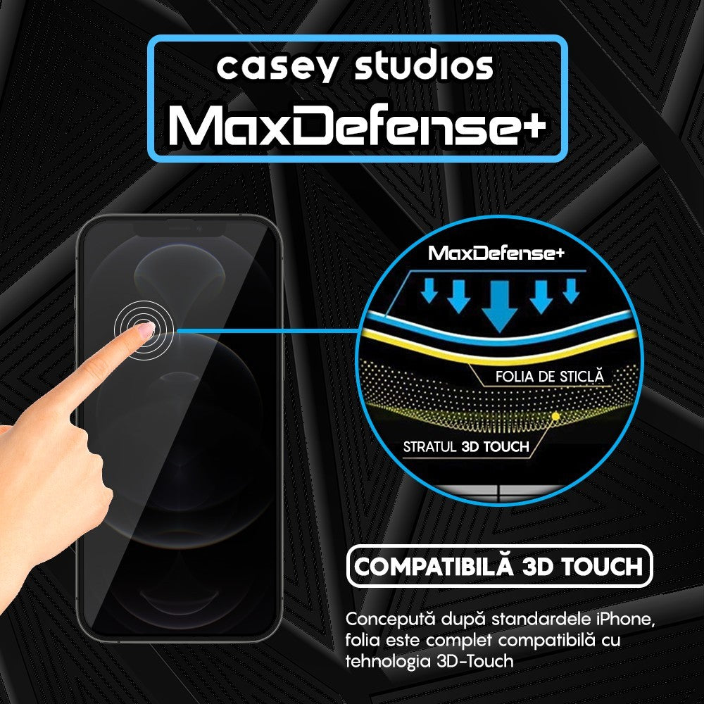 Folie Sticla MaxDefense+ - iPhone 12/12 Pro - Privacy