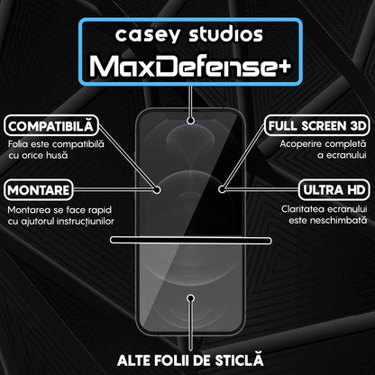 Folie Sticla MaxDefense+ - iPhone 12 Pro Max - Privacy