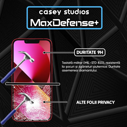 Folie Sticla MaxDefense+ - iPhone 13 Mini - Privacy