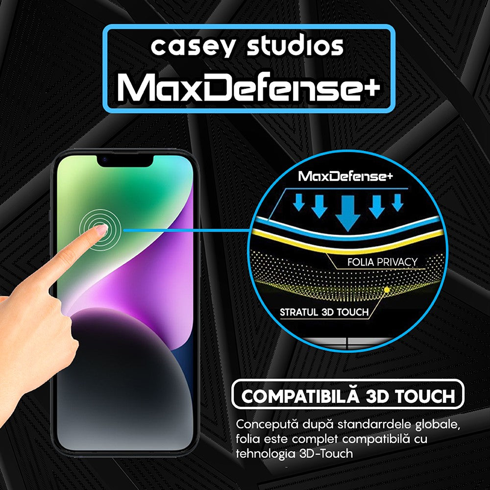 Folie Sticla MaxDefense+ - iPhone 14 Plus - Privacy