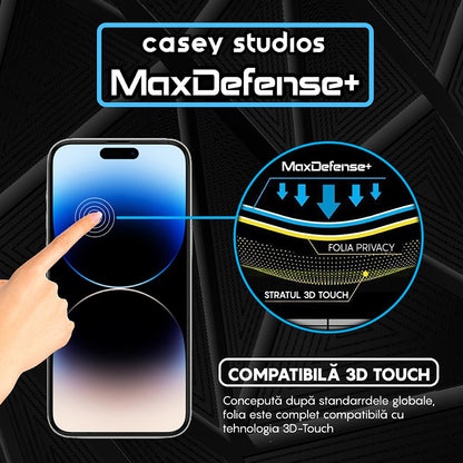 Folie Sticla MaxDefense+ - iPhone 14 Pro Max - Privacy