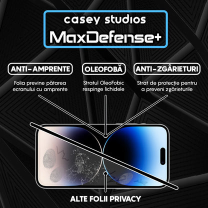 Folie Sticla MaxDefense+ - iPhone 14 Pro Max - Privacy