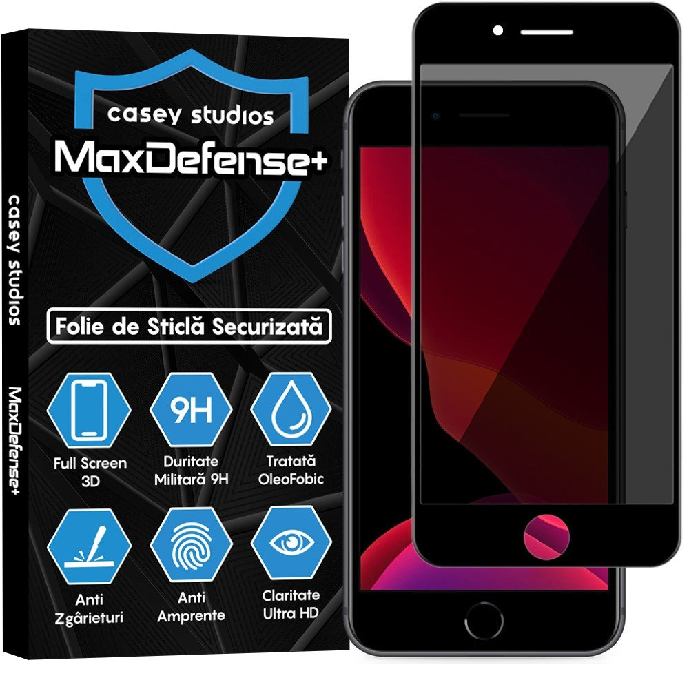 Folie Sticla MaxDefense+ - iPhone 7 Plus/8 Plus - Privacy