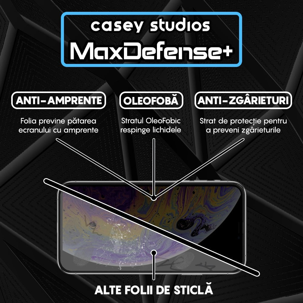 Folie Sticla MaxDefense+ - iPhone X/XS - Privacy