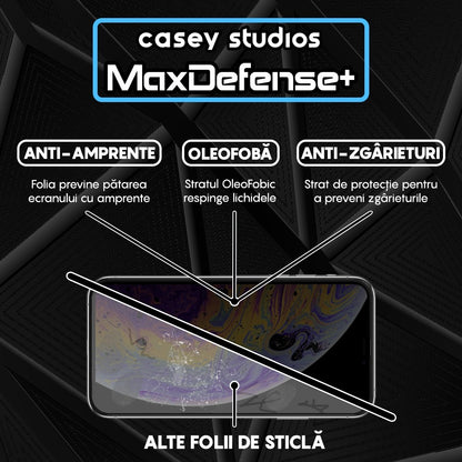 Folie Sticla MaxDefense+ - iPhone X/XS - Privacy