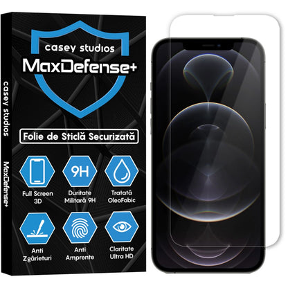 Folie Sticla MaxDefense+ - iPhone 12/12 Pro - Clear
