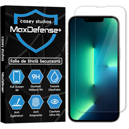 Folie Sticla MaxDefense+ - iPhone 13/13 Pro - Clear