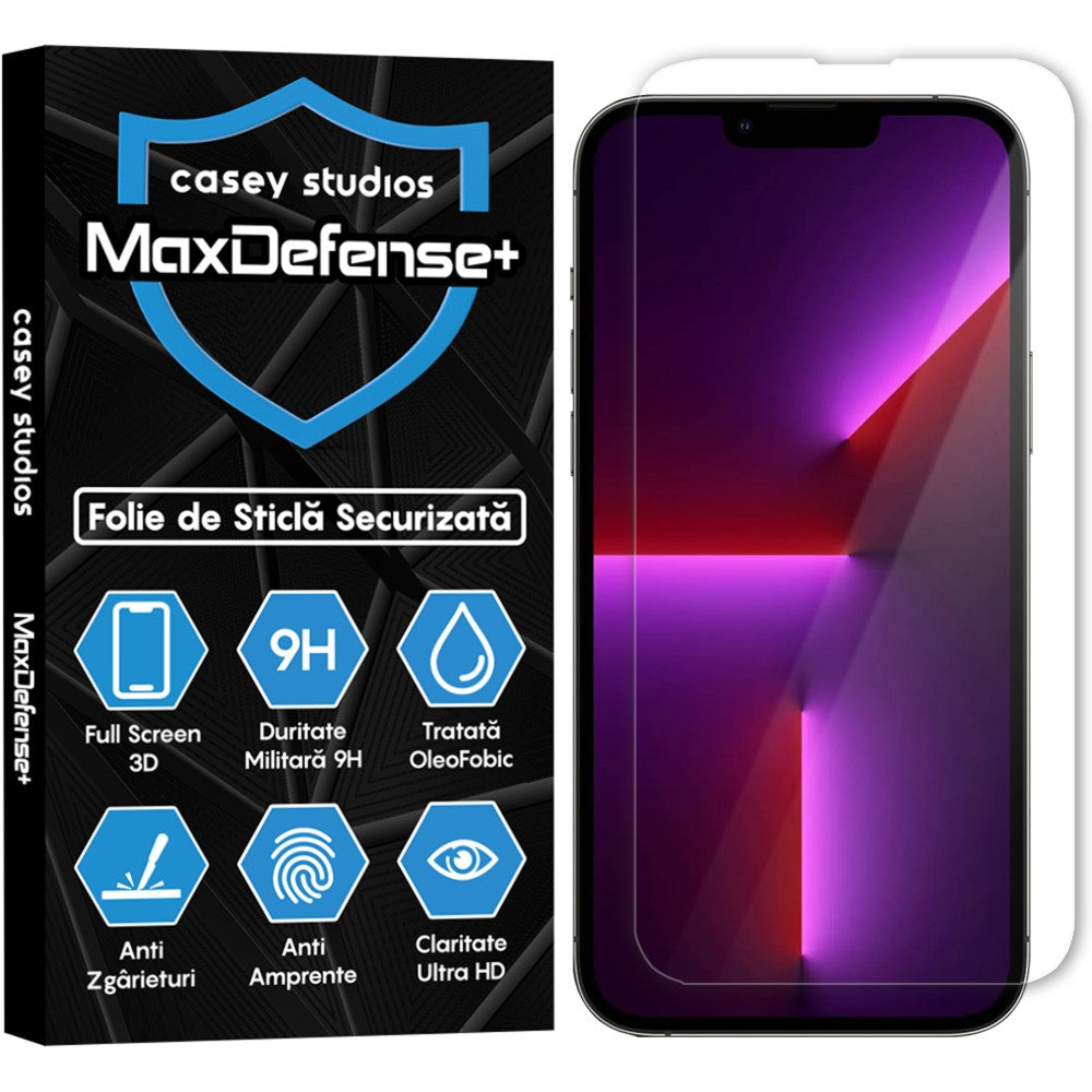Folie Sticla MaxDefense+ - iPhone 13 Pro Max - Clear