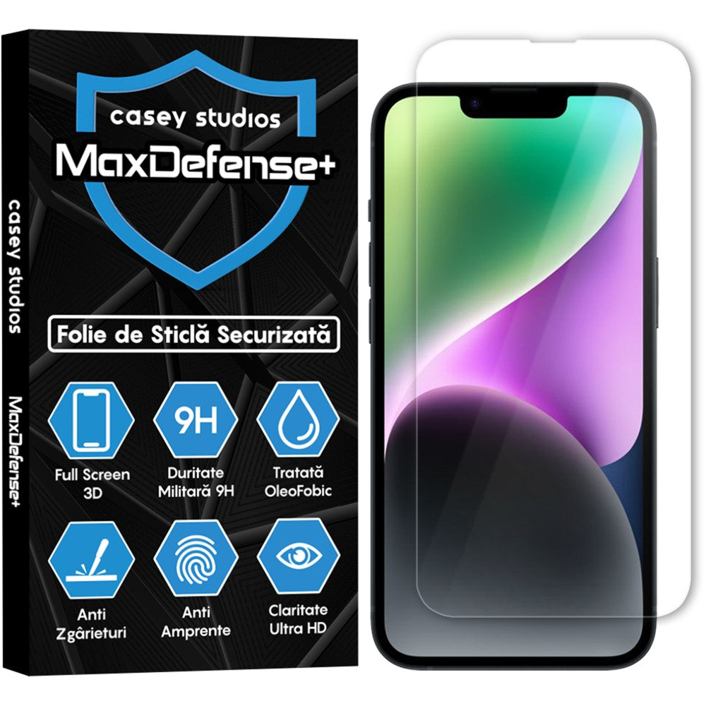 Folie Sticla MaxDefense+ - iPhone 14 Plus - Clear