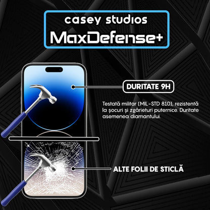 Folie Sticla MaxDefense+ - iPhone 14 Pro Max - Clear