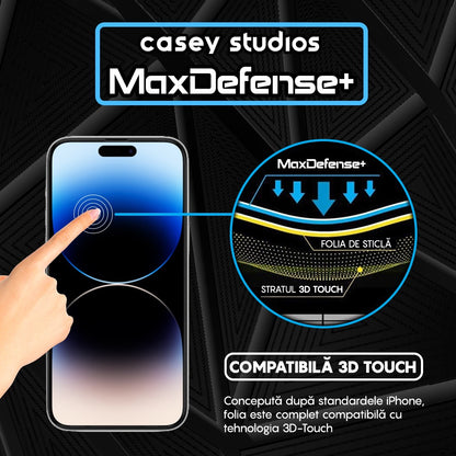 Folie Sticla MaxDefense+ - iPhone 14 Pro Max - Clear