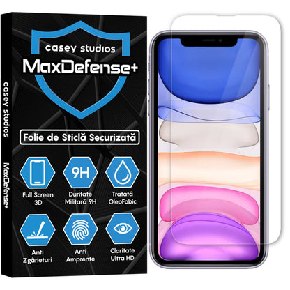 Folie Sticla MaxDefense+ - iPhone 11 Pro Max - Clear