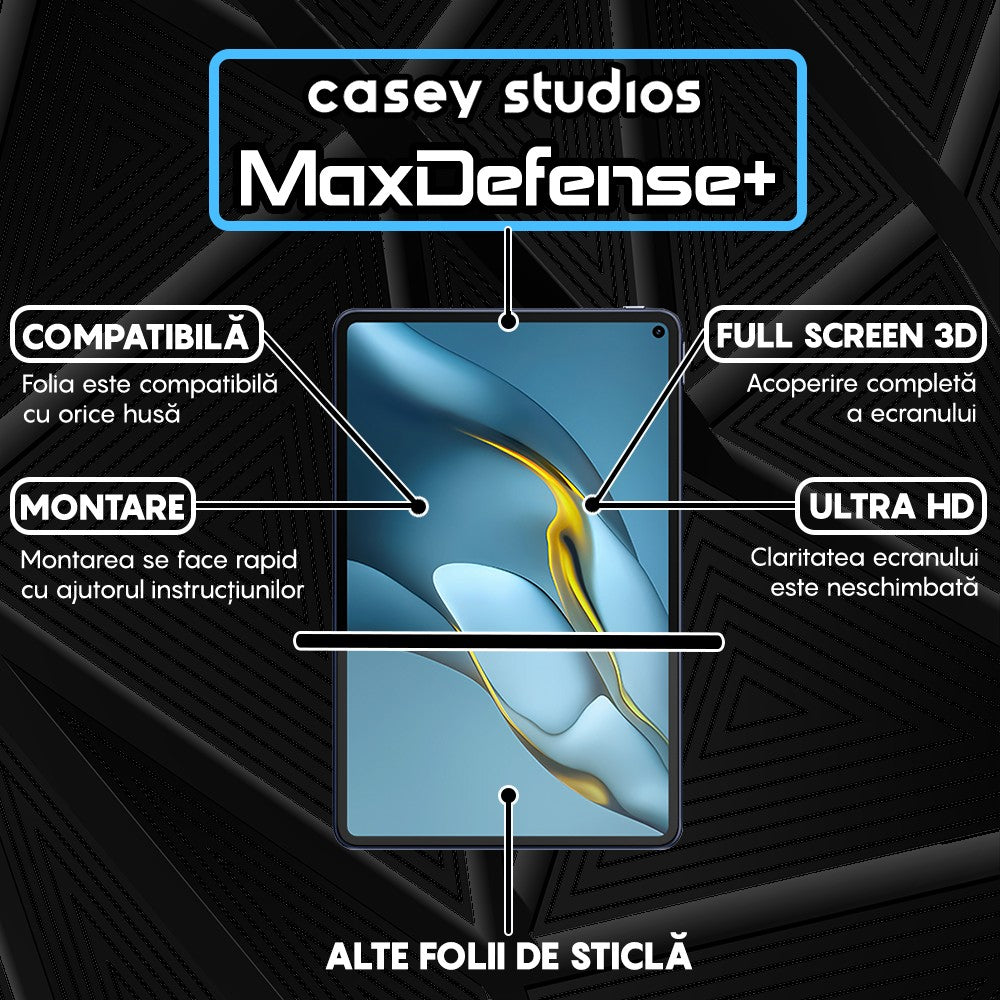 Folie Sticla MaxDefense+ - Huawei MatePad Pro 10.8 2019/10.8 5G 2019/10.8 2021 - Clear