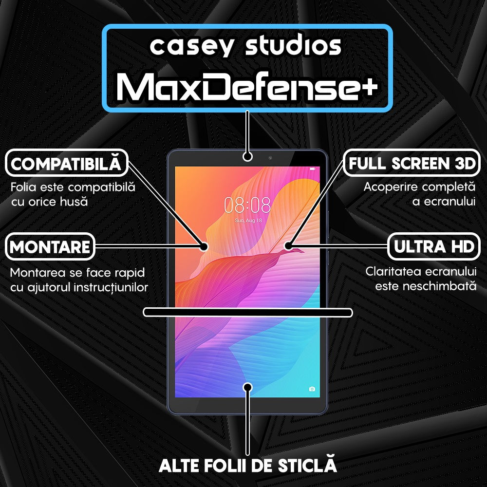 Folie Sticla MaxDefense+ - Huawei MatePad T8 - Clear